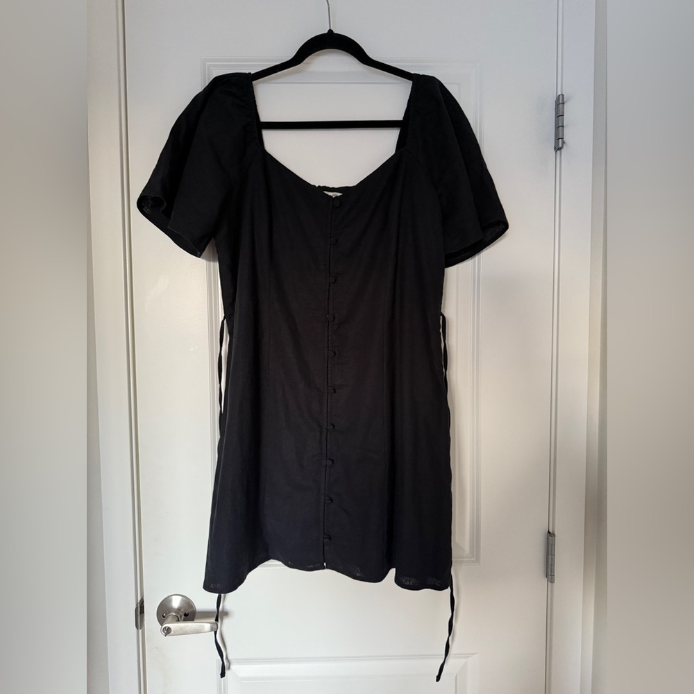 Abercrombie & Fitch Linen Blend Button-Down Dress